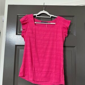 Pink Ruffled Women's Top